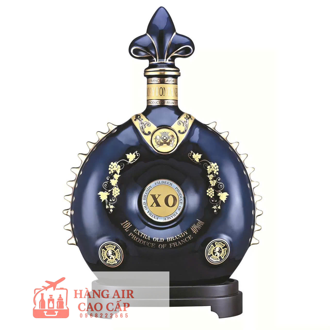 Rượu XO Pháp dung tích lớn chai 10L màu xanh dương